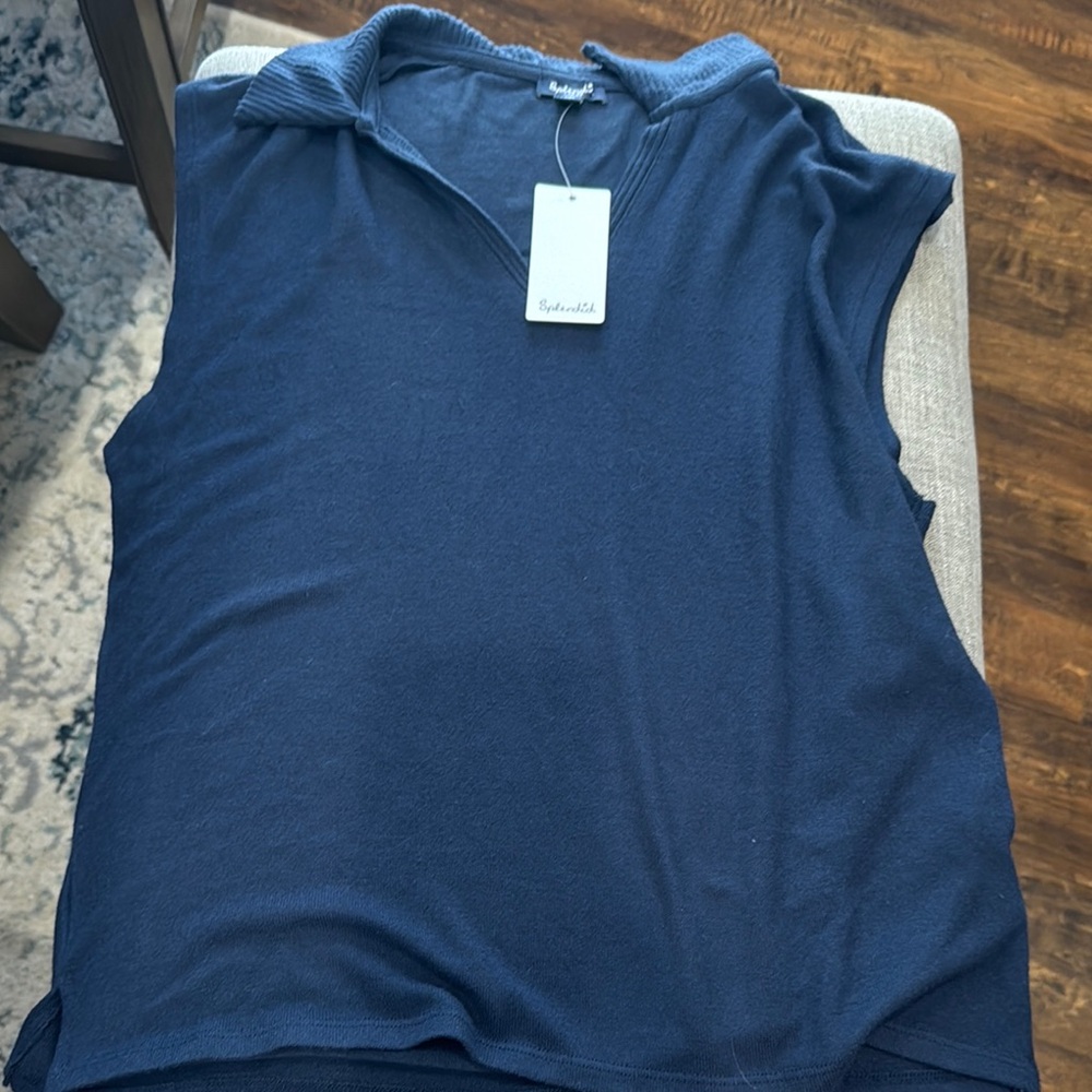 Splendid Blue Muscle Tee Polo